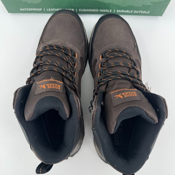 NEW Eddie Bauer Bonham Hiking Outdoor Boots MENS Brown Lace Up Leather SIZE 10.5 - Picture 6 of 9